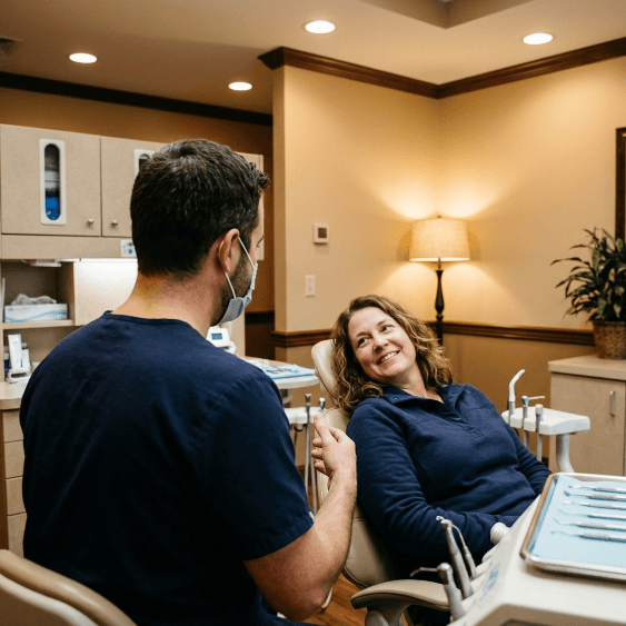 dentist and patient